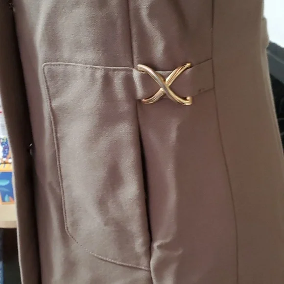 Vintage,  Sears green wool coat with real fur collar. - Picture 4 of 14